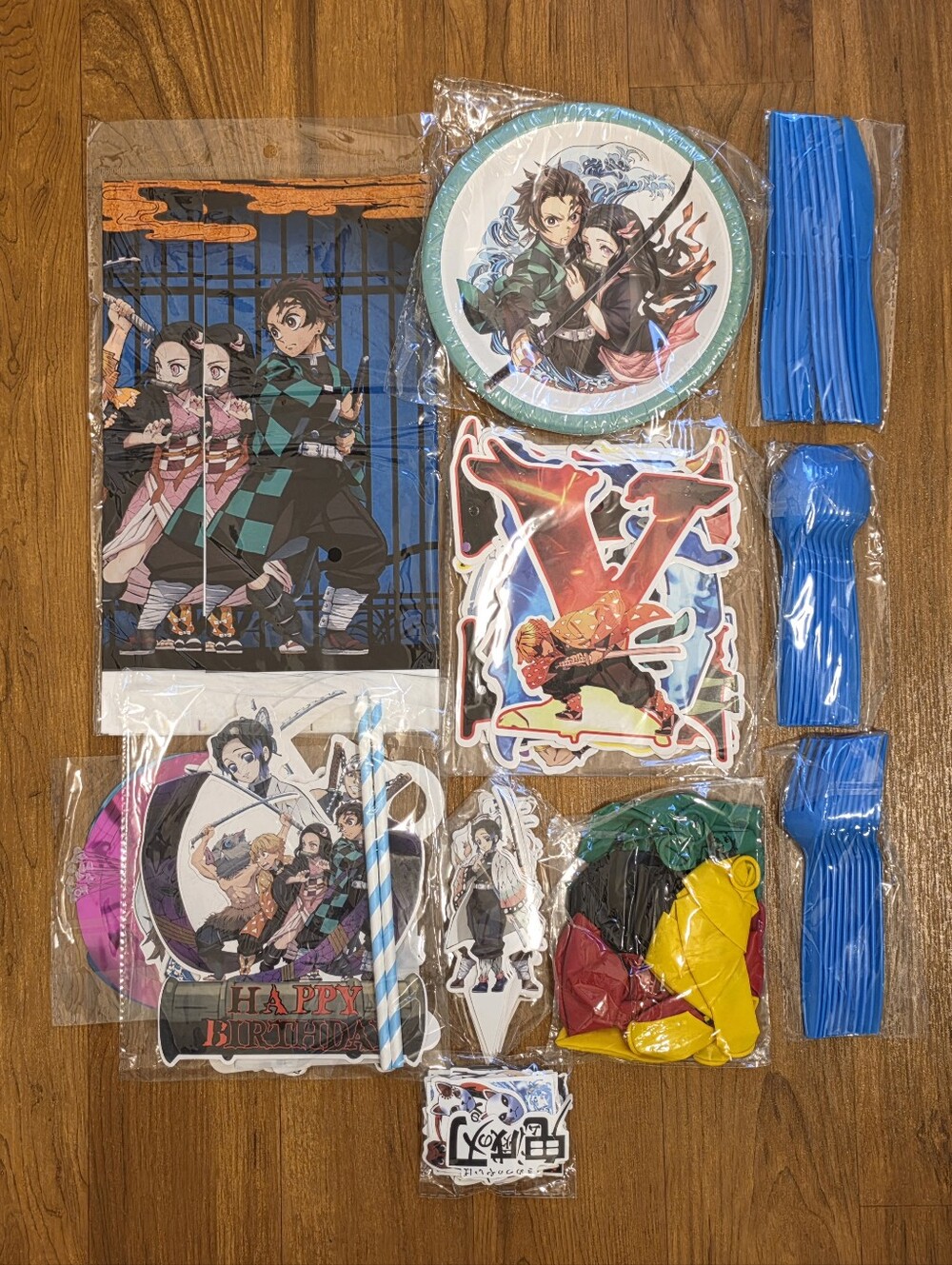 Demon Slayer Birthday Party Set.